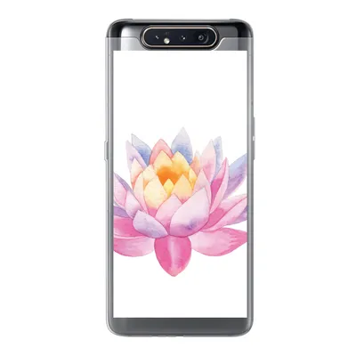 Produktbild von MuchoWow® Handyhülle Schutzhülle Hülle für Samsung Galaxy A80 Aquarell - Blume - Seerose Silikon Softcase Handy Hülle - Schutzdeckel