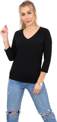Produktbild von Schwarze Bluse mit V-Ausschnitt