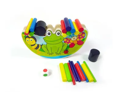 Produktbild von Holzspielzeug Balancespiel Frosch BxLxH 170x65x120mm NEU