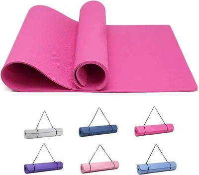 Produktbild von Famanu Gymnastikmatte Antirutsch - Pflaume 183 x 61 x 0,6 cm mit Tragegurt