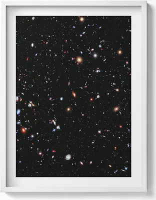 Produktbild von NASA-Foto - Sternenkosmos– Wandbild mit Rahmen – Gerahmtes Bild  – Wanddekoration – 60x80 cm –  Weiß Rahmen