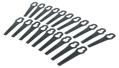 Produktbild von vhbw 20x Ersatz-Messer kompatibel mit CMI C-Art-10.8/17 Rasentrimmer - Ersatzklinge Schwarz, Kunststoff