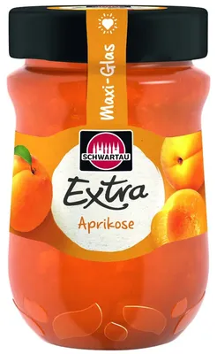 Produktbild von Schwartau Extra Aprikose Frühstück Fruchtaufstrich Maxiglas 600g