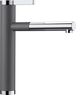 Produktbild von BLANCO LINEE-S Armatur / Felsgrau/Chrom / Zugauslauf / Hochdruck