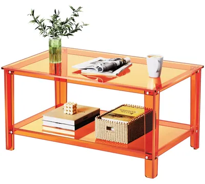 Produktbild von Acryl-Couchtisch mit Ablage für kleine Räume