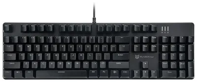 Zdjęcie produktu dla Mechaniczna klawiatura gamingowa, klawiatura przewodowa, podświetlenie LED, czarna, 104 klawisze