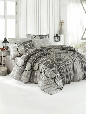 Produktbild von Bettwäsche, 4tlg, 200x220cm #HELEZON BEIGE-GRAU