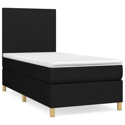 Immagine prodotto di vidaXL Letto a molle con materasso nero 80x200 cm in tessuto