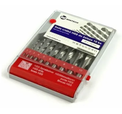 Obrázek produktu pro Sada vrtáků do kovu WINTECH® 1,0-10 mm 10 ks / balení 1 ks