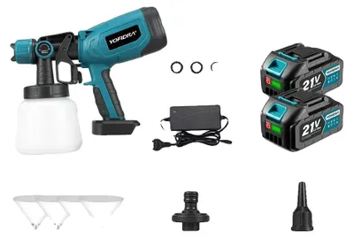 Obrázek produktu pro Elektrická stříkací pistole, vysoká účinnost, bezdrátové provedení, sada 2 baterií