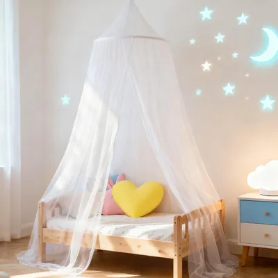 Produktbild von Witte Regenbogen-Vorhang für Mädchenzimmer