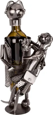 Produktbild von Liebespaar Flaschenhalter aus Metall für 1 Flasche Weinflaschenhalter