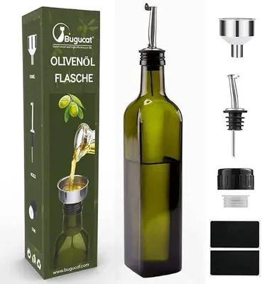 Zdjęcie produktu dla Butelka na olej 500 ml szklana dozownik ocet kuchnia zestaw