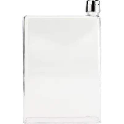 Produktbild von Winkee - Flat Wasserflasche 750ml | Flache Kunststoff Trinkflasche | Trinkflasche für Rucksack, Aktentasche, Schulranzen | Tropffest verschließbar | Geschenk zu Einschulung, Geburtstag, Weihnachten