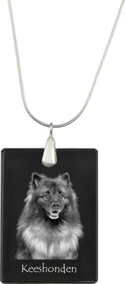 Immagine prodotto di Keeshond - Ciondolo in cristallo con cane, collana in argento con foto, ciondolo personalizzato del marchio Art-Dog
