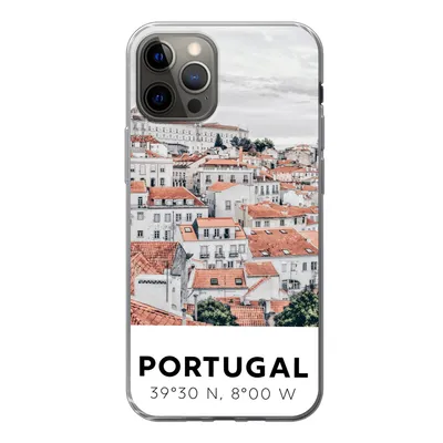 Produktbild von MuchoWow® Handyhülle Schutzhülle Hülle für iPhone 12 Pro Portugal - Europa - Rot - Silhouette Silikon Softcase Handy Hülle - Abdeckung