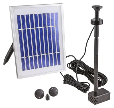 Produktbild von CLGarden NKASP4 Solar Springbrunnen Pumpe mit Akku LED für Garten Teich Brunnen