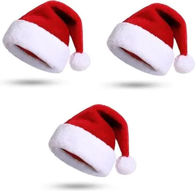 Productafbeelding van Famanu kerstmuts, rode pluche Sinterklaasmuts - voor volwassenen