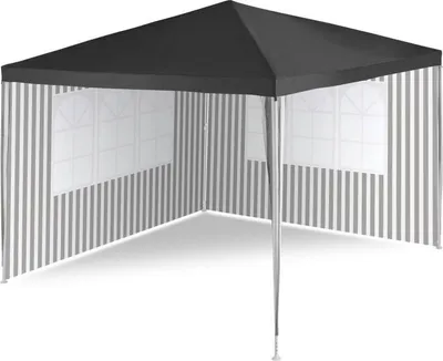 Obrázek produktu pro Zahradní párty stan - antracit, 3 x 3 m + 2 bočnice