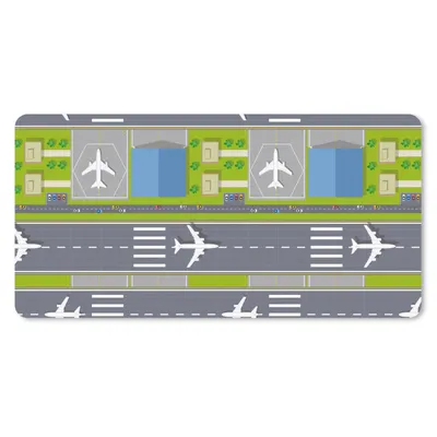 Produktbild von MuchoWow® Mauspad Mousepad Design - Flughafen - Flugzeug 60x30 cm - Mousepads - Maus Mat - Pad - Mausunterlage - Nachhaltig