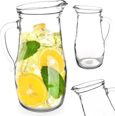 Produktbild von Glaskrug für Getränke, Saft, Kompott, Limonade, Wasser für Getränke 1,75 l