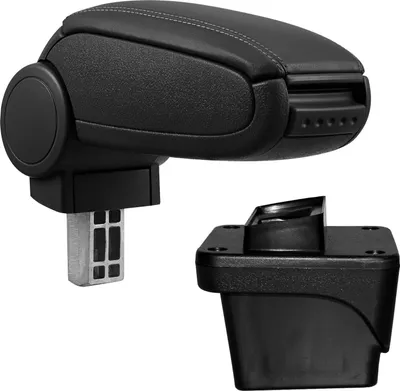 Obrázok produktu pre Stredová lakťová opierka COMPLETE SET koža čierna pre VW Polo VI AW1 od 2017-