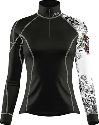 Obrázek produktu pro Dámské funkční triko dlouhý rukáv se zipem LADY černá Bamboo Thermo - Černá / XXL