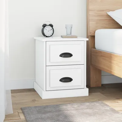Zdjęcie produktu dla vidaXL Stolik nocny biały 39x39x47,5 cm materiał drewnopochodny