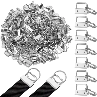 150 Schlüsselanhänger Rohlinge, Metall, silber