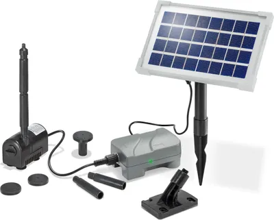 Produktbild von esotec Solar Teichpumpen-Set RIMINI-PLUS 3,5/175 mit Akku Solarbrunnen 101709