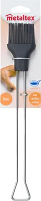 Produktbild von Silikonpinsel METALTEX 29 × 5 cm – Back- & Grillpinsel mit Edelstahlgriff, hitzebeständig bis 230 °C, spülmaschinengeeignet