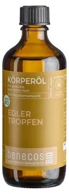 Produktbild von benecosBIO Körperöl BIO-Macadamianussöl EDLER TROPFEN - Für geschützte Haut