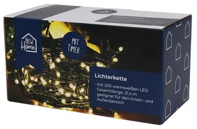 Image de Guirlande lumineuse LED d'extérieur 19,9m éclairage de Noël lumière de fête jardin lumière de décoration