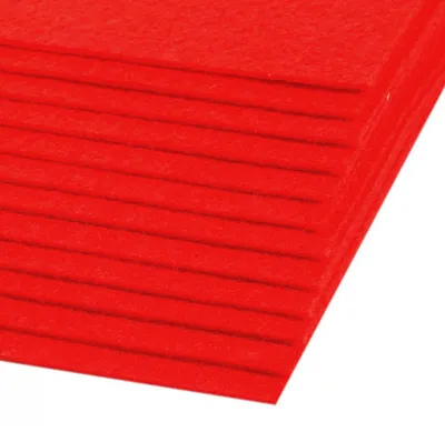 1 Bastelfilz Bogen DIN A4, ca. 2mm, 300g/m² feste Qualität grau rot