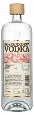 Image de Koskenkorva Vodka LINGONBERRY SPRUCE Flavoured 37,5% Vol. 1l