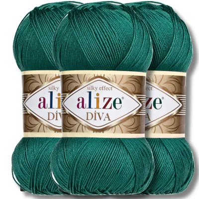 Produktbild von Alize 3x 100g Diva Wolle, Uni, Häkeln, Stricken (453)