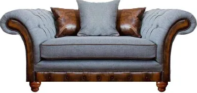 Obrázek produktu pro Obývací pokoj šedé křeslo moderní Chesterfield čalouněné sedadlo Chesterfield