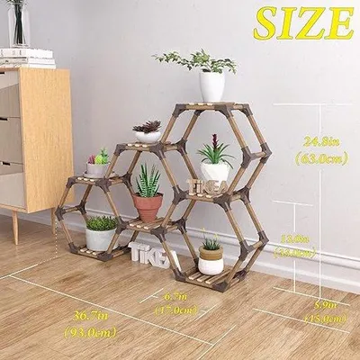 Produktbild von Famanu Pflanzenständer Eckregal - 93 x 15 x 62,7 cm