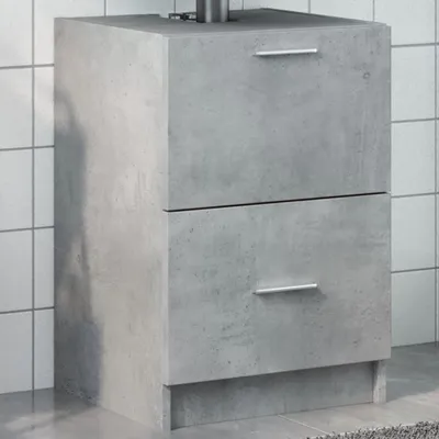 Produktbild von "2026 Promotion" Waschbeckenunterschrank - Badezimmerschrank - Betongrau 40x37x59 cm - Holzwerkstoff - Badezimmer CC30542