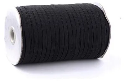 Elastikband 100 m, schwarz, 10 mm, kochfest, für Kleidung