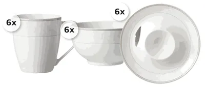 Produktbild von Frühstücksset 18 tlg. Isabella