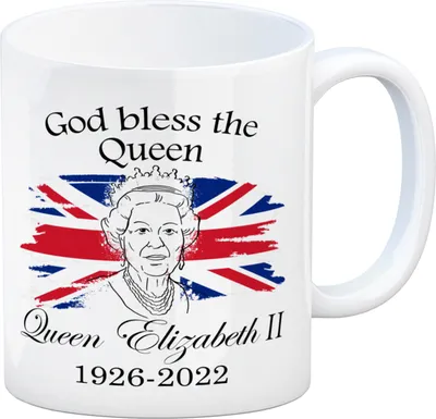Produktbild von God bless the Queen Kaffeebecher