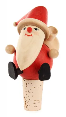 Produktbild von Miniatur Weihnachtsmann mit Korken (Flaschenverschluss) H=11cm