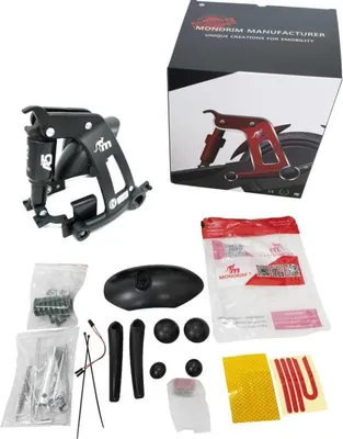 Produktbild von Monorim MXRE Hinterradaufhängung mit EXA FORM Stoßdämpfer für Ninebot Max G30 / Motus Scooty 10