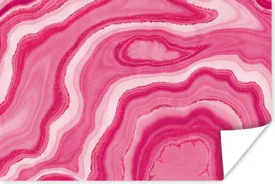 Produktbild von MuchoWow® Poster Rosa - Geode - Achatstein - Edelsteine 120x80 cm - Bilder