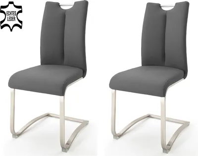 Produktbild von Schwingstuhl Küchenstuhl Esszimmerstuhl Schwinger Stuhl "Kerrin II" (2-er Set) Grau