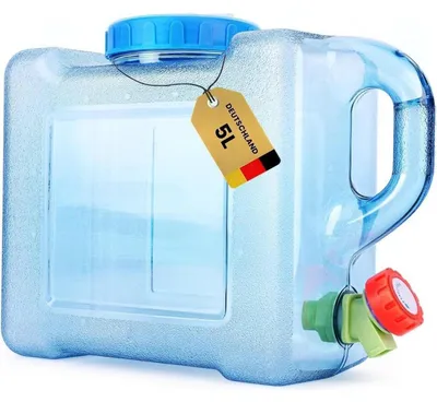 Immagine prodotto di Tanica per acqua con rubinetto, 5L - 22L, senza BPA, portatile, ideale per campeggio, attività all'aperto e viaggi