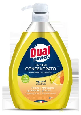 Produktbild von DUAL Power Geschirrspülmittel Zitrusfrüchte 1L