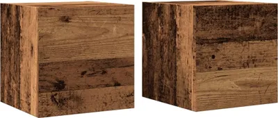 Immagine prodotto di Mobili Porta TV a Parete 2pz Legno Antico 30,5x30x30 cm