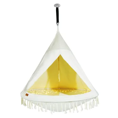 Produktbild von CCLIFE Nestschaukel mit Zelt Ø 120 cm Schaukel Indoor & Outdoor Hängehöhle Hängezelt für Kinder & Erwachsene Max.120kg